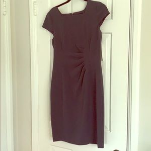 Tahari Arthur S Levine Gray cap sleeve dress